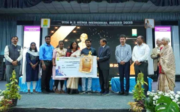 N.S. Hema Memorial Award 2025 by                                         Member of Parliament (Bangalore Rural Lok Sabha)- Dr. C. N. Manjunath